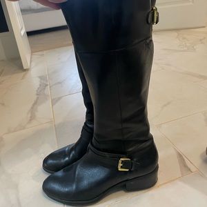 Ralph Lauren black leather boot. Super comfy. Low heel.
